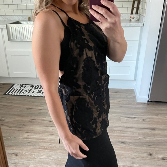 - Nwt BKE Lace high neck scallop trim tie back Y2k - Picture 5 of 10